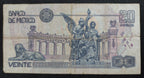 Billete 20 Veinte Pesos Banco de México Benito Juárez Papel