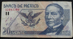 Billete 20 Veinte Pesos Banco de México Benito Juárez Papel