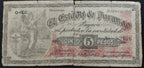 Billete 5 Cinco Pesos El Estado de Durango 1914 Restaurado