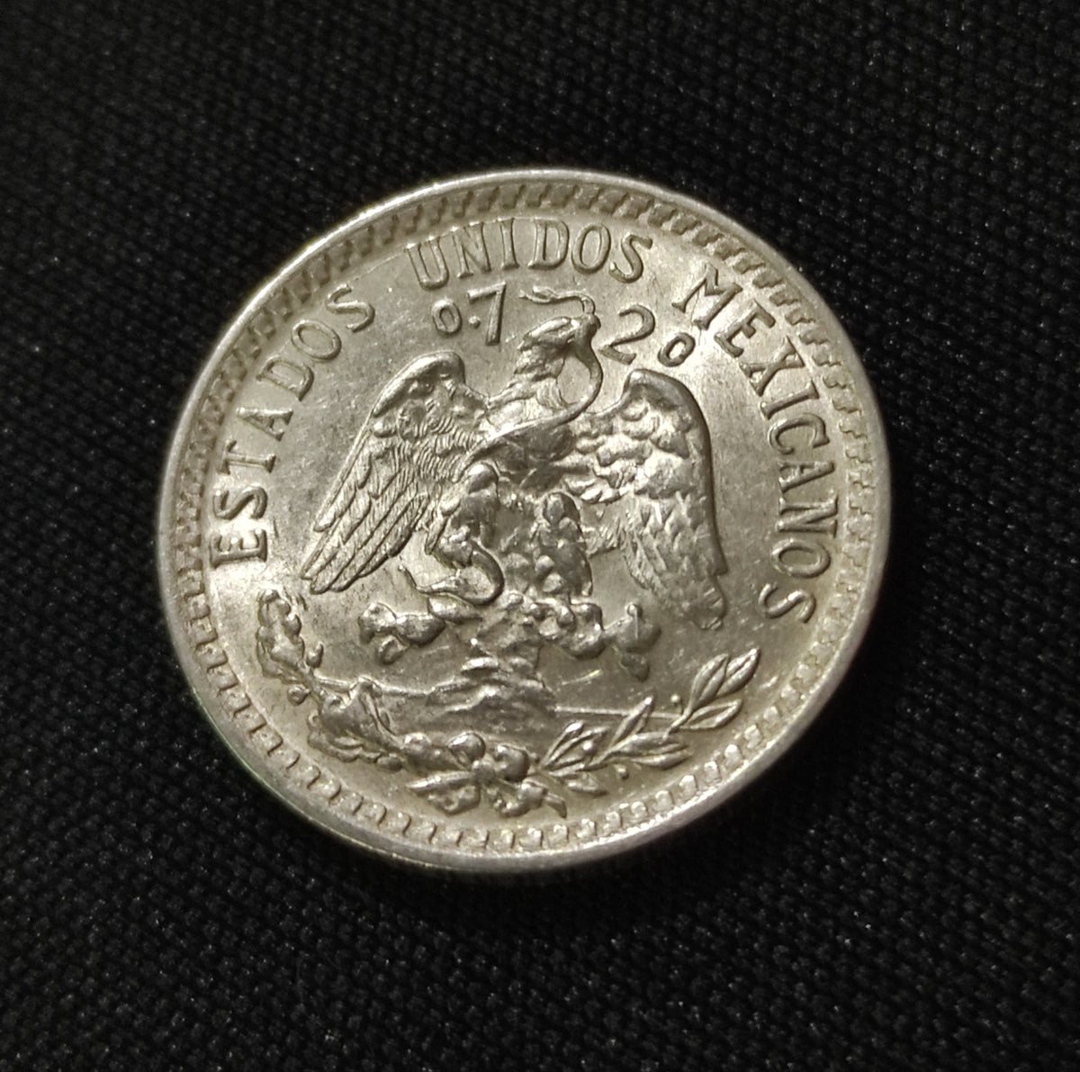 Moneda Plata 20 Centavos Resplandor 1940 Ley .720