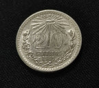 Moneda Plata 20 Centavos Resplandor 1940 Ley .720