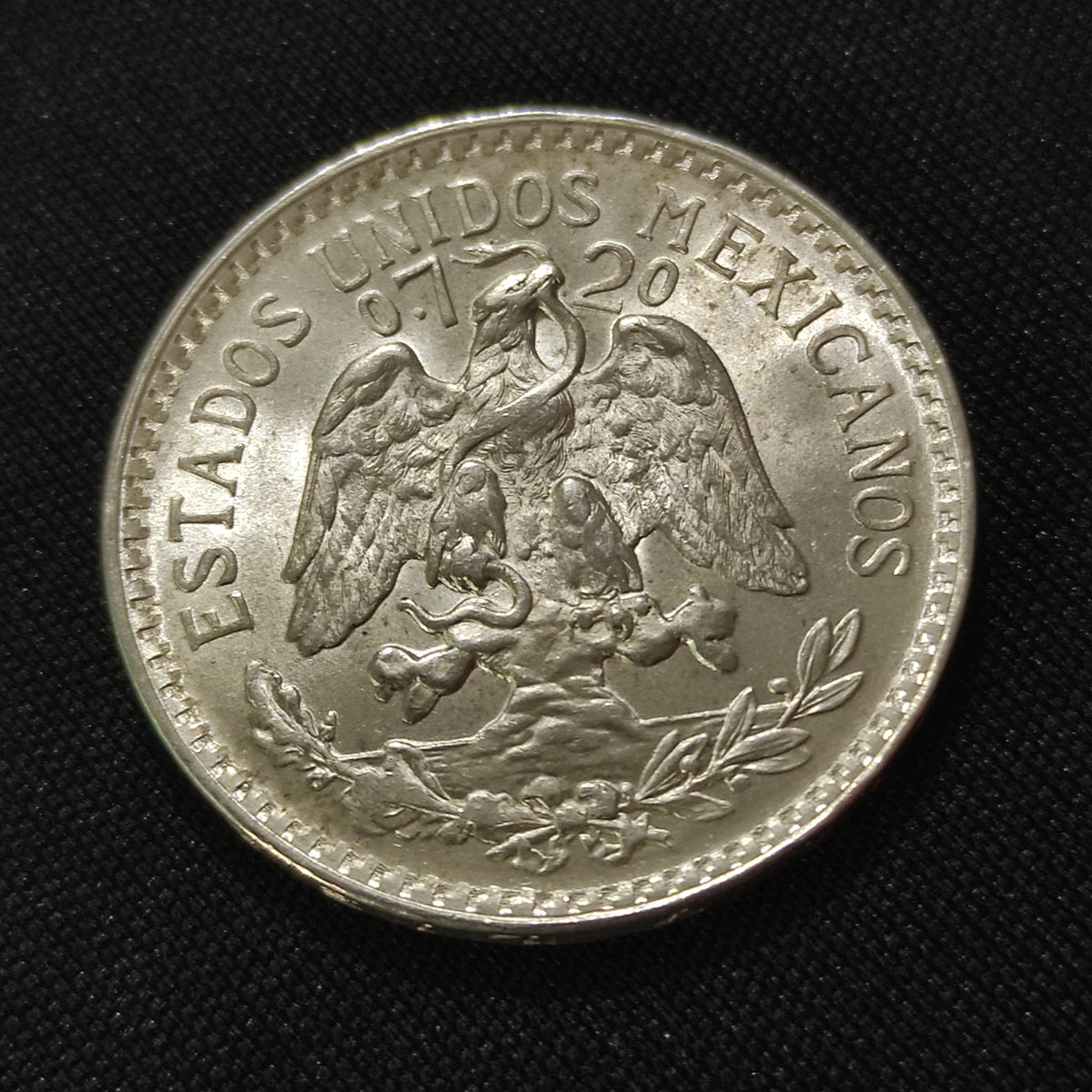 Moneda Plata 50 Centavos Gorro Frigio Mexico 1944 Ley .720