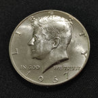 Moneda Plata Medio Dolar Kennedy Estados Unidos 1967 Ley .400