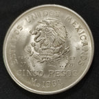 Moneda de Plata de $5 Pesos de Miguel Hidalgo – 1952 (Ley 0.720)