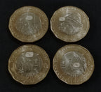 Cuatro Monedas Conmemorativas de $20 Pesos – Copa Mundial de la FIFA 2026