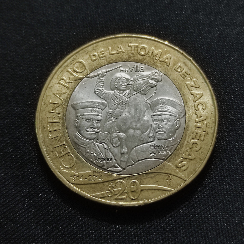 Moneda Conmemorativa 20 Pesos Toma de Zacatecas