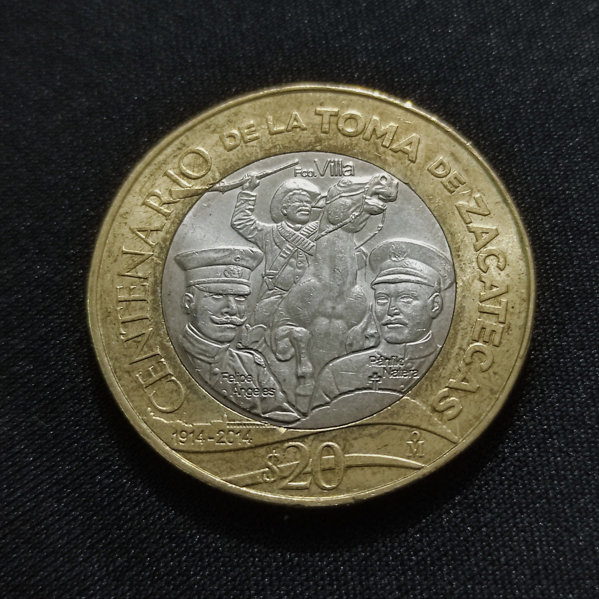 Moneda Conmemorativa 20 Pesos Toma de Zacatecas