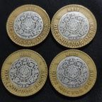Coleccion Completa 10 Nuevos Pesos Mexico 1992-1995 Centro Plata Ley .0925