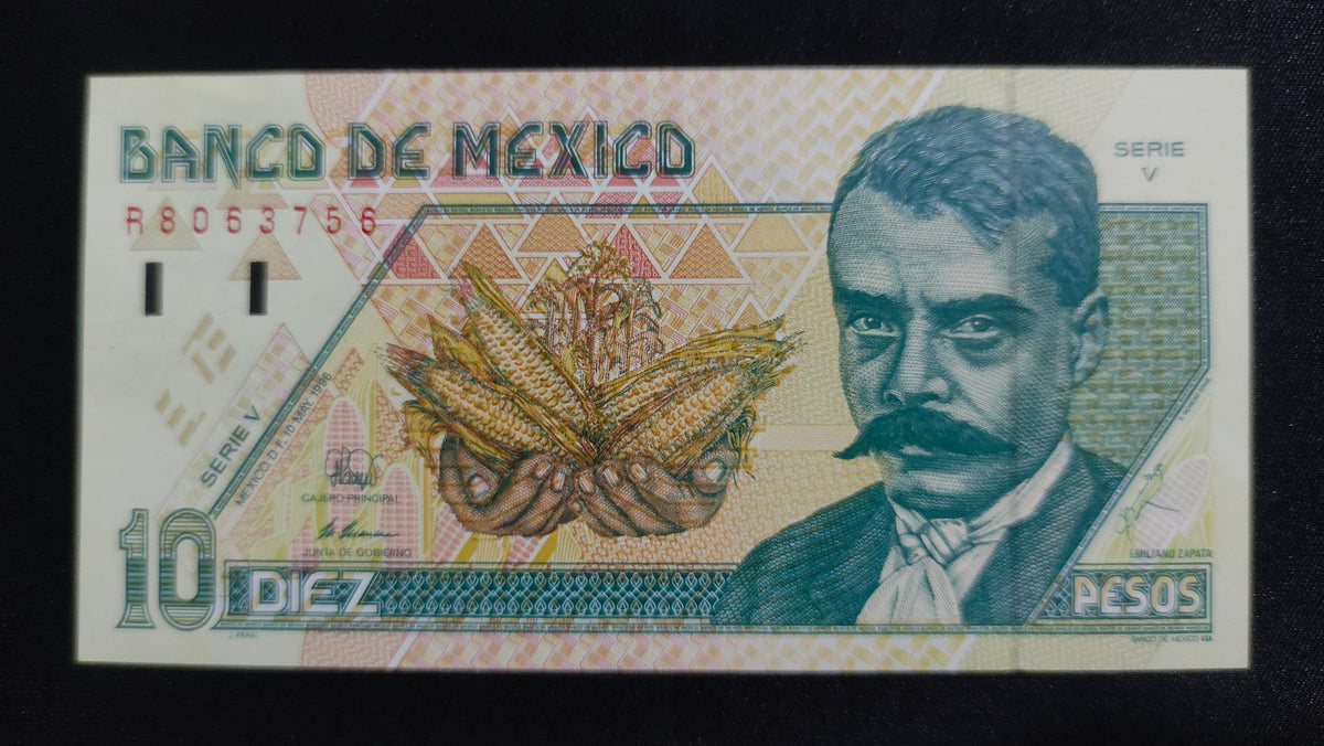 Billete 10 Pesos Emiliano Zapata Mexico 1996 Sin Circular UNC