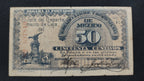 Billete Estado Libre y Soberano de México 50 Centavos Toluca 1915