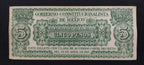 Billete 5 Pesos Gobierno Constitucionalista de Mexico Monclova 1913