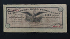 Billete 10 Centavos Tesoreria de la Federacion Saltillo Coahuila 1914