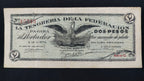 Billete 2 Pesos Tesoreria de la Federacion Saltillo Coahuila 1914