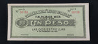 Billete Vale Un Peso Compania Minera Las Dos Estrellas Tlalpujahua Michoacan 1915 Sin Circular UNC