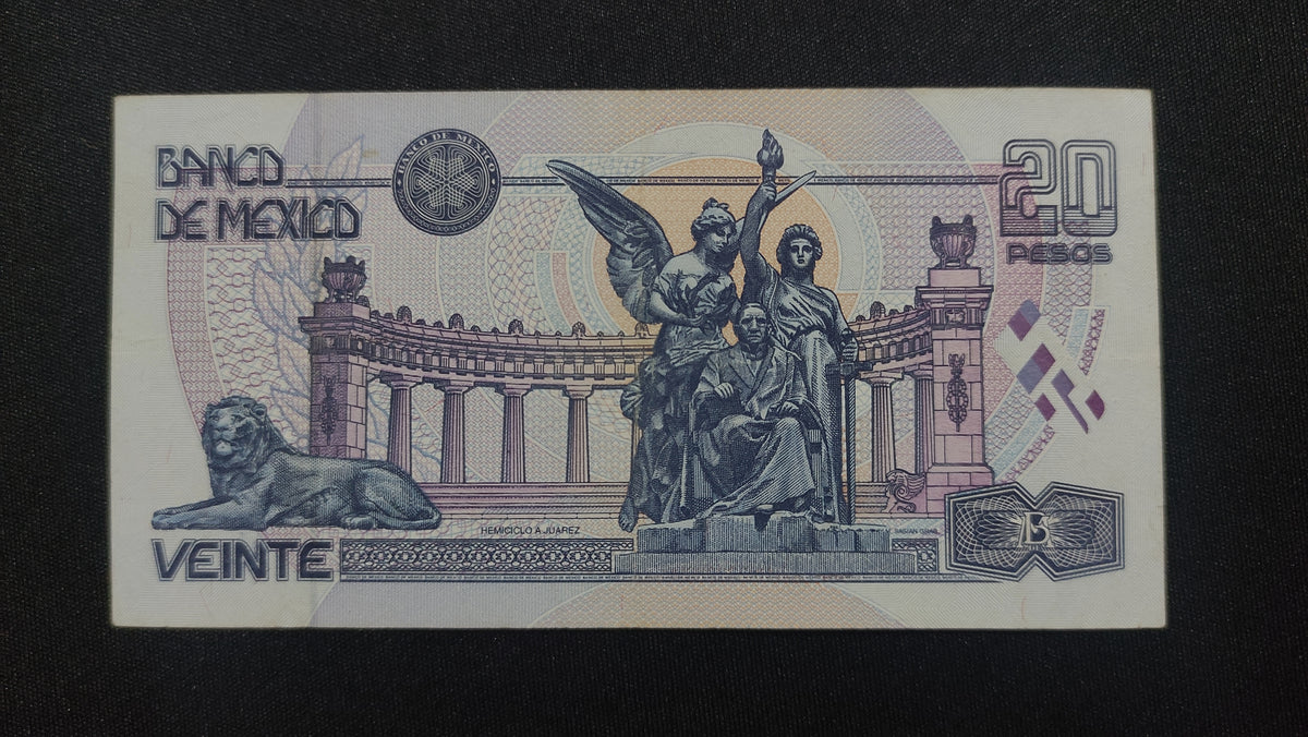 Billete 20 Pesos Banco de Mexico 1994 Benito Juarez Papel Sin Circular UNC