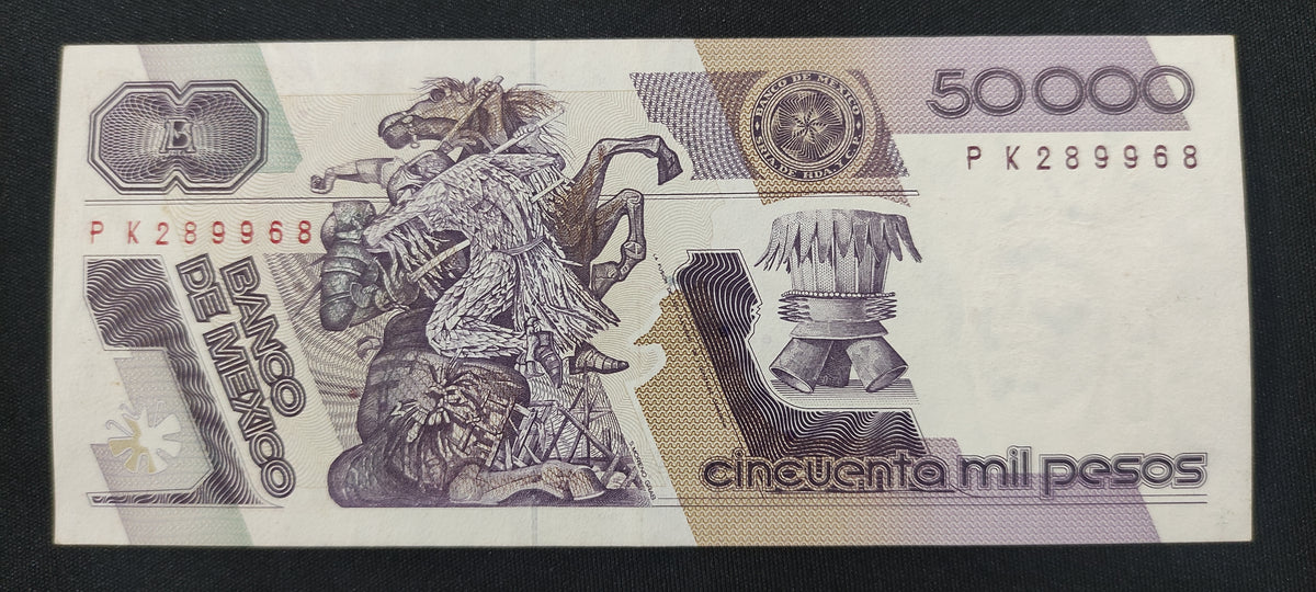 Billete 50000 Cincuenta Mil Pesos Banco de México Cuauhtémoc 1987
