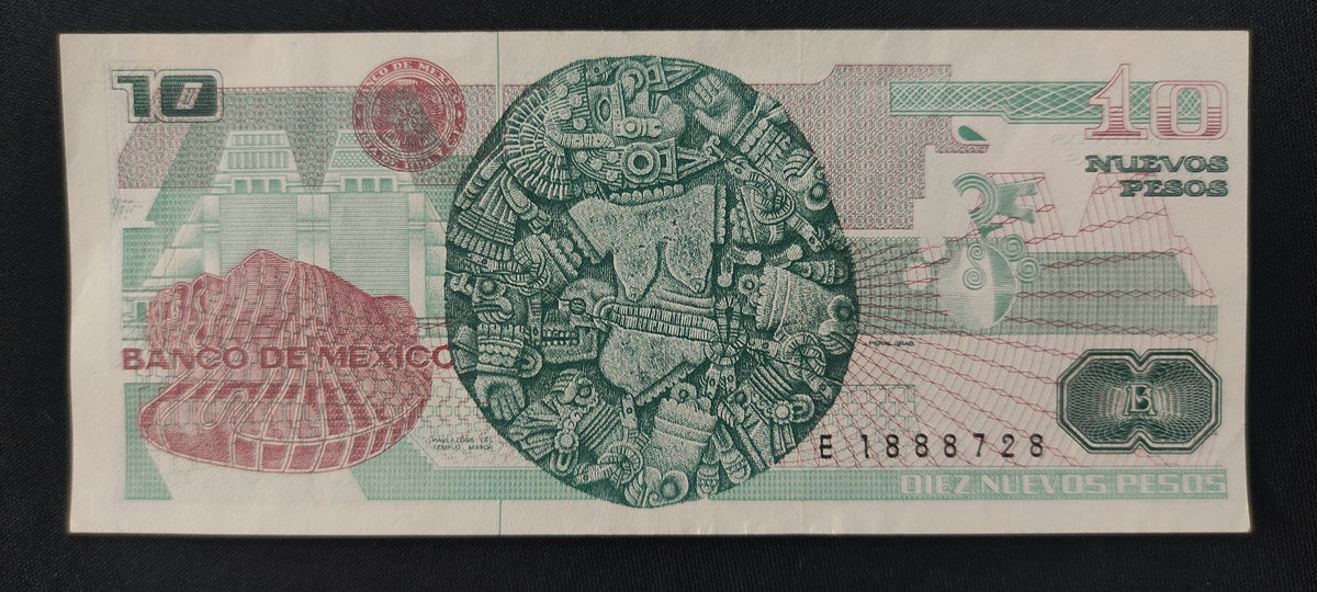 Billete 10 Nuevos Pesos Banco de Mexico 1992 Lazaro Cardenas Sin Circular UNC