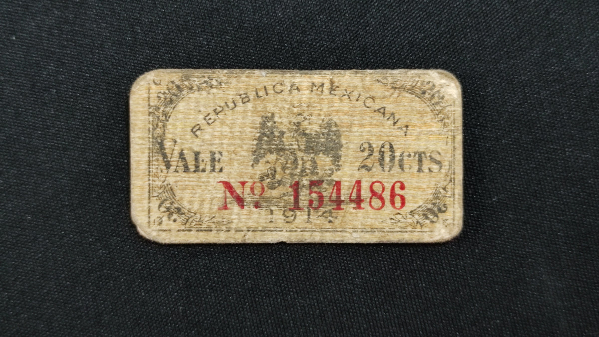 Billete Bilimbique 5 Centavos Gobierno Provisional de México (1914)