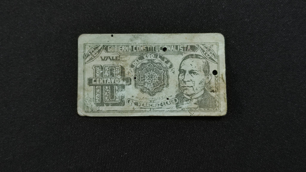 Billete Bilimbique 10 Centavos Gobierno Constitucionalista de Veracruz-Llave (1915)
