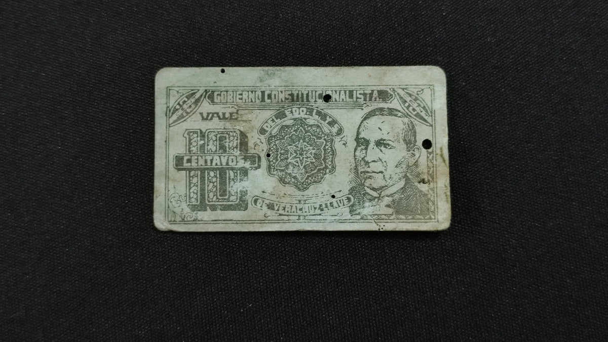 Billete Bilimbique 10 Centavos Gobierno Constitucionalista de Veracruz-Llave (1915)