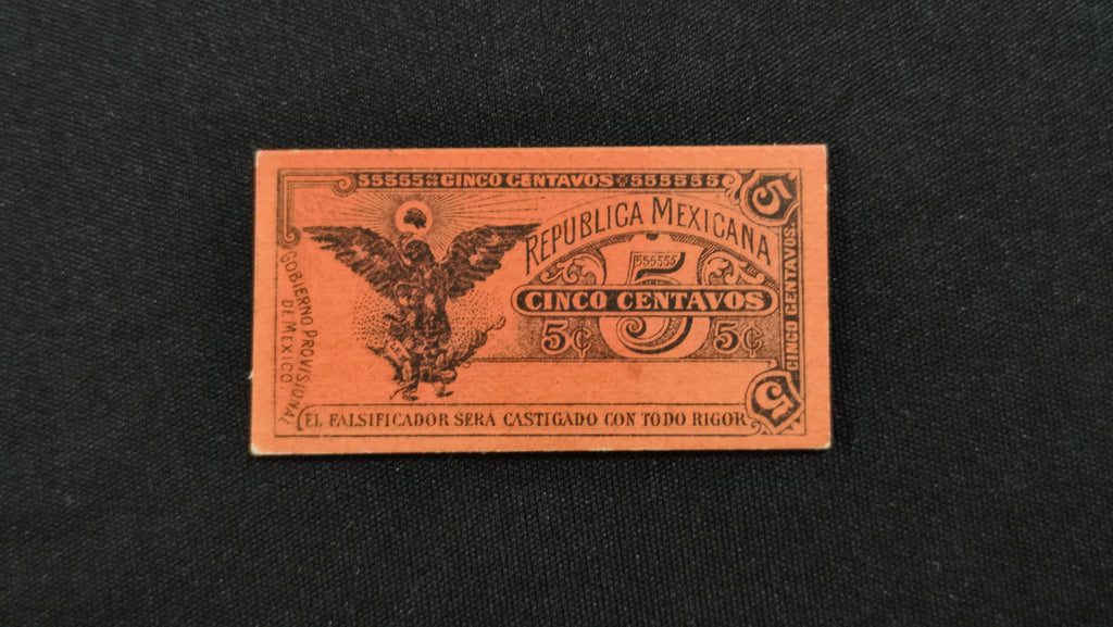 Billete Bilimbique Gobierno Provisional de México 5 Centavos 1914-1915