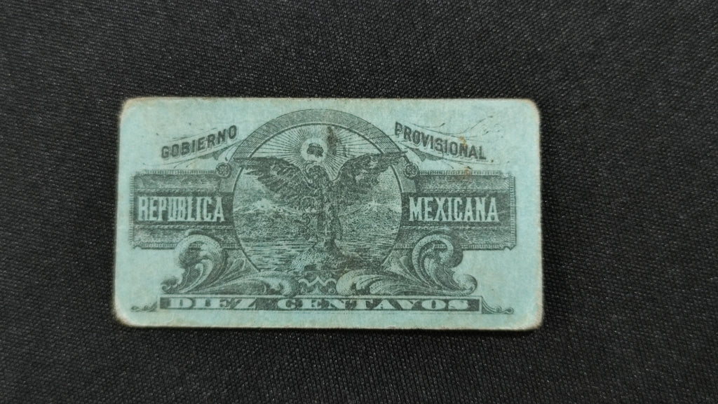 Billete Bilimbique Gobierno Provisional de México 10 Centavos 1914-1915