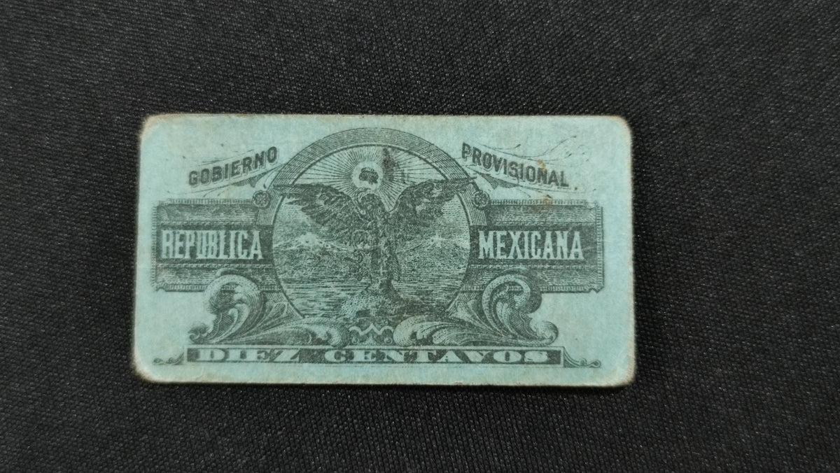 Billete Bilimbique Gobierno Provisional de México 10 Centavos 1914-1915