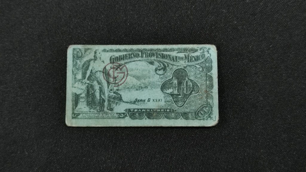Billete Bilimbique Gobierno Provisional de México 10 Centavos 1914-1915