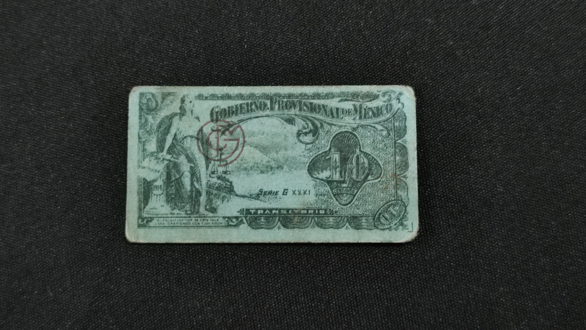 Billete Bilimbique Gobierno Provisional de México 10 Centavos 1914-1915