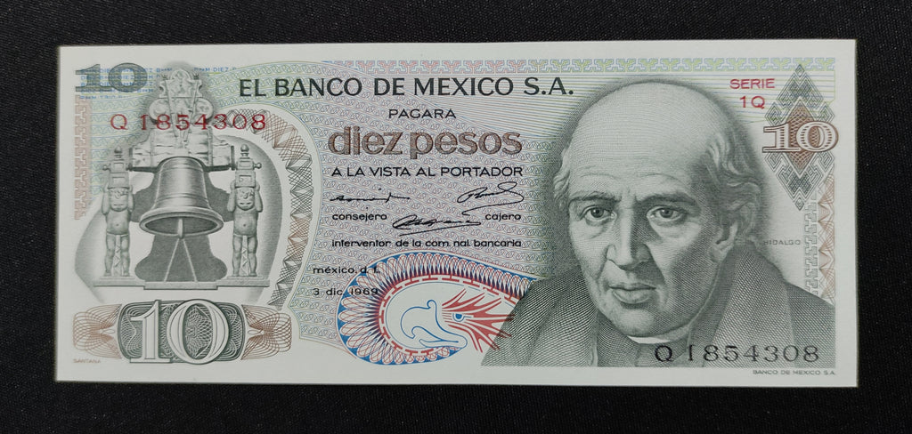 Billete 10 Pesos Banco de Mexico Miguel Hidalgo Sin Circular UNC