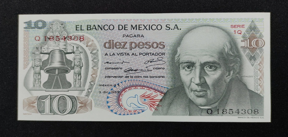 Billete 10 Pesos Banco de Mexico Miguel Hidalgo Sin Circular UNC