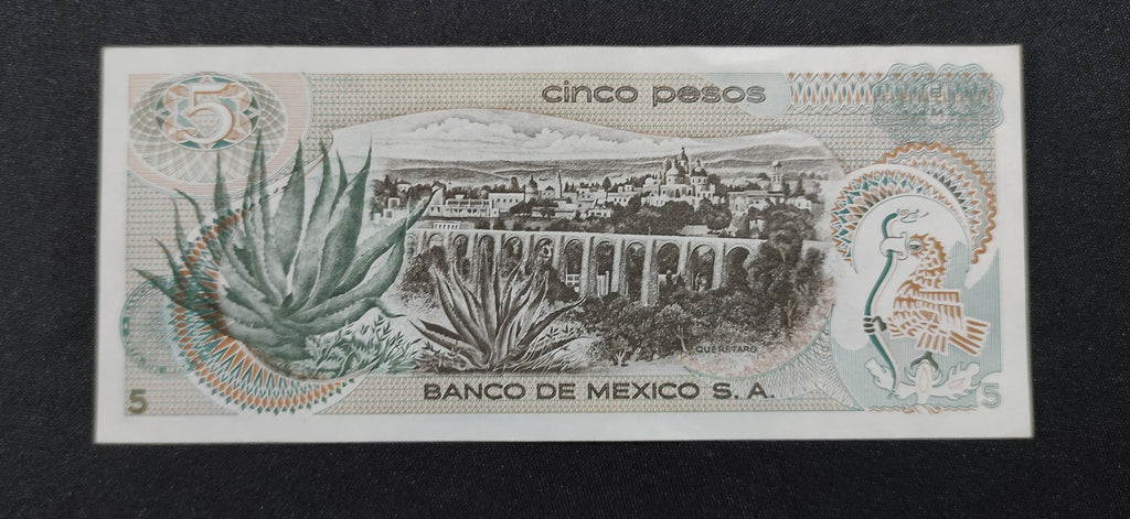 Billete 5 Pesos Banco de Mexico Corregidora Josefa Ortiz Dominguez Sin Circular UNC