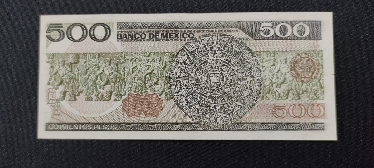 Billete 500 Pesos Banco de Mexico Francisco I. Madero Sin Circular UNC