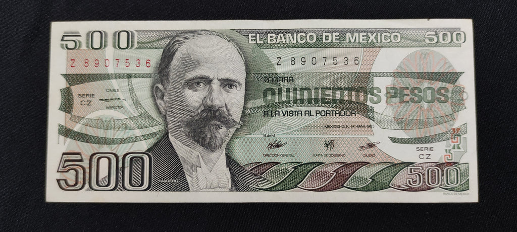 Billete 500 Pesos Banco de Mexico Francisco I. Madero Sin Circular UNC