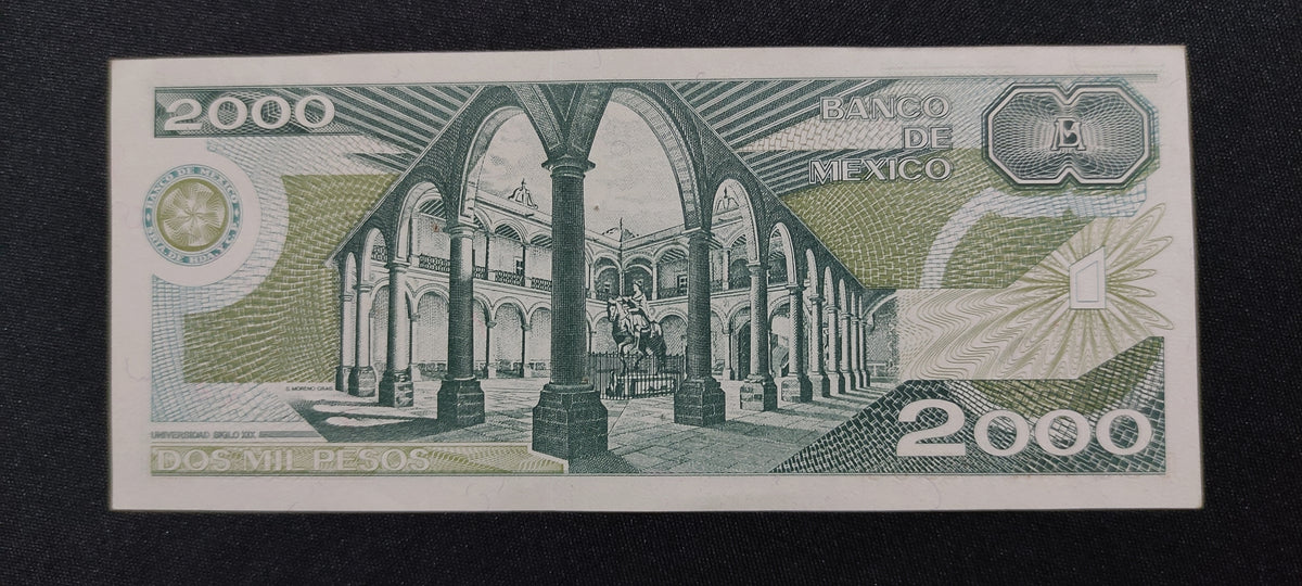Billete 2000 Pesos Banco de Mexico Justo Sierra Sin Circular UNC