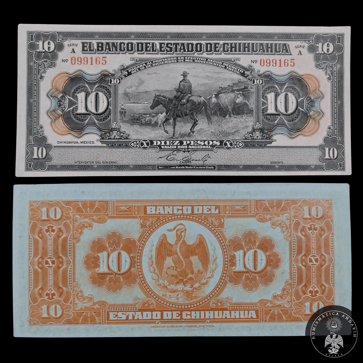 Billete 10 Diez Pesos El Banco del Estado de Chihuahua Sin Circular UNC