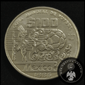 Moneda 100 Pesos Plata Ley .720 Copa Mundial de Fútbol México 86 Año 1985