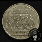 Moneda 100 Pesos Plata Ley .720 Copa Mundial de Fútbol México 86 Año 1985