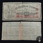 Billete 5 Cinco Pesos El Estado de Durango 1914 Restaurado
