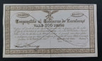 Rarísimo Vale Empréstito Gobierno de Zacatecas 500 Pesos Año 1831