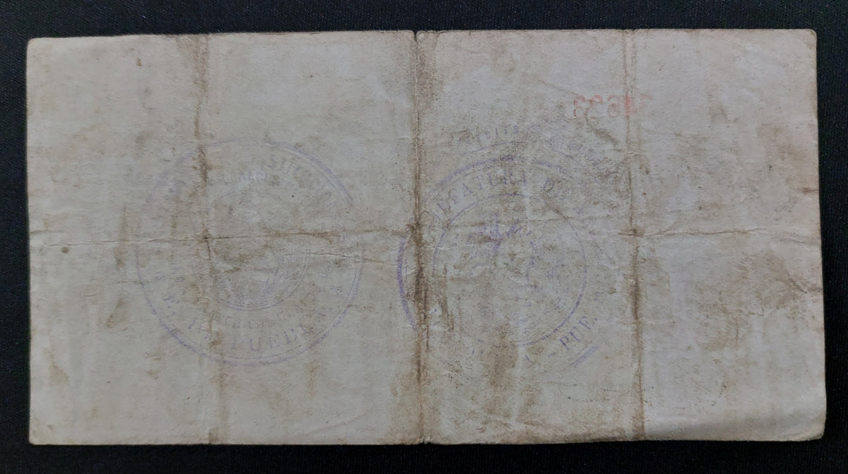 Billete 1 Peso Chalchicomula Puebla 1916 Junta Comercial
