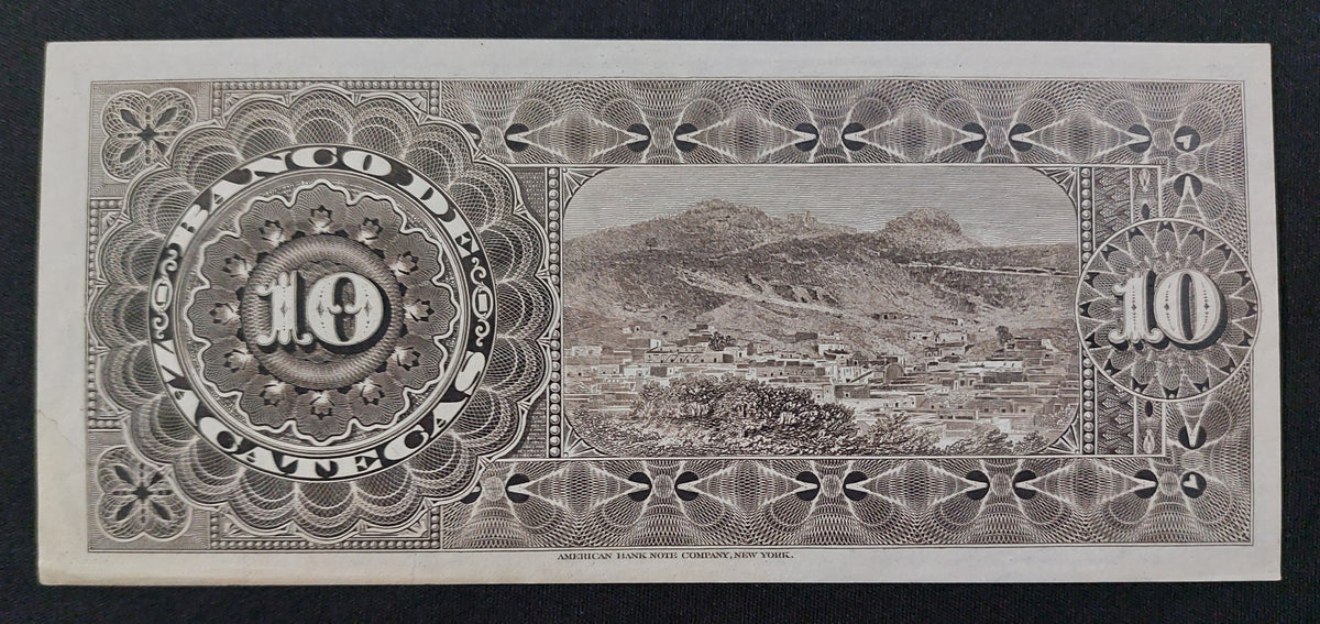 Billete 10 Pesos El Banco de Zacatecas Muy Alta Condicion