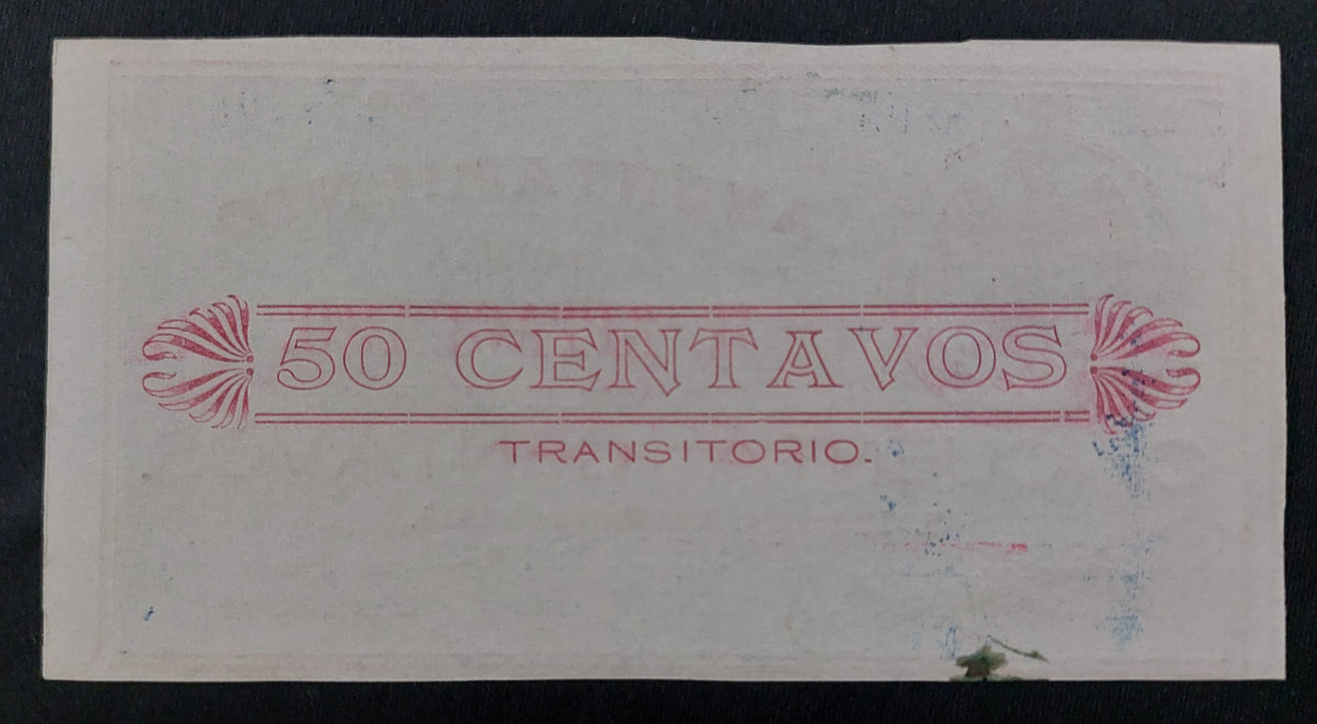 Billete 50 Centavos H. Ayuntamiento de H. Zitácuaro Michoacán 1915 UNC