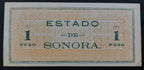 Billete 1 Un Peso El Estado de Sonora Muy Alta Condicion