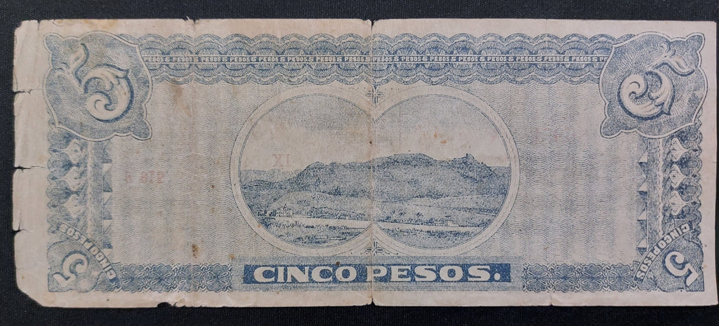 Billete 5 Cinco Pesos El Estado de Durango 1913