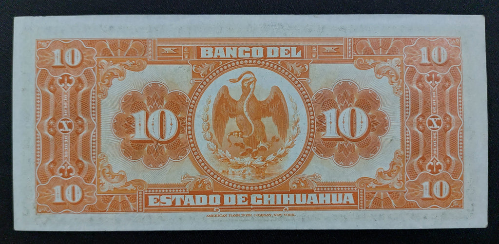 Billete 10 Diez Pesos El Banco del Estado de Chihuahua Sin Circular UNC