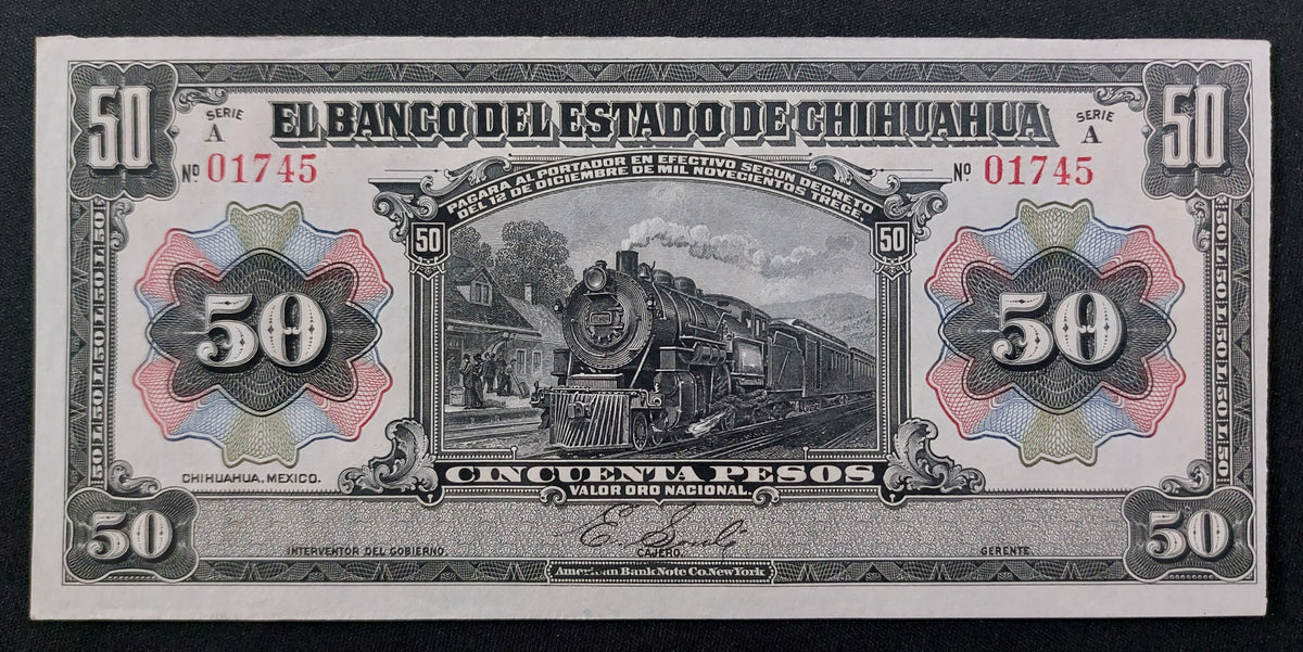 Billete 50 Diez Pesos El Banco del Estado de Chihuahua Sin Circular UNC