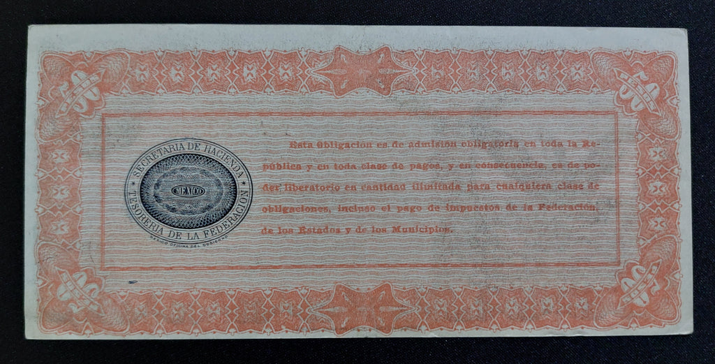 Billete 50 Pesos Obligación del Erario Federal 1914 Casi sin Circular AU