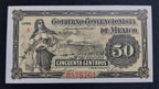 Billete 50 Centavos Gobierno Convencionista de México Toluca 1915 Sin Circular UNC