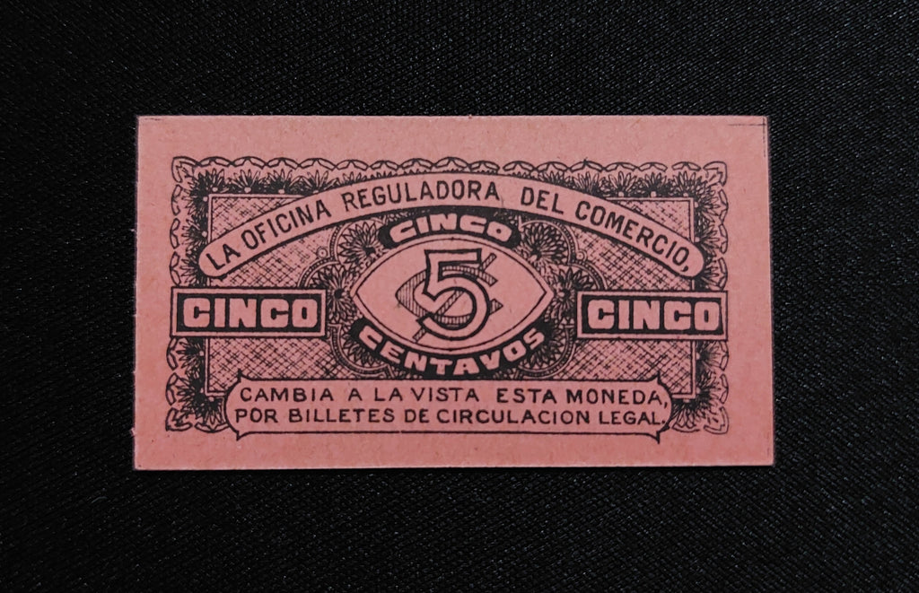 Billete Bilimbique 5 Centavos Gobierno Provisional de Zacatecas (1915) Sin Circular UNC